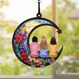 Friends Are Like Stars, Bestie Personalized Window Hanging Suncatcher, Friendship Gift, Gift For Friend, Bestie, Birthday Gift For Friends