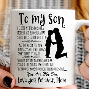 Personalized Gifts, To My Son From Mom Mother Mug, Mug Idea for Son, To My Son Coffee Mug, You Are My Son Love You, I Closed My Eyes Mug Cup
