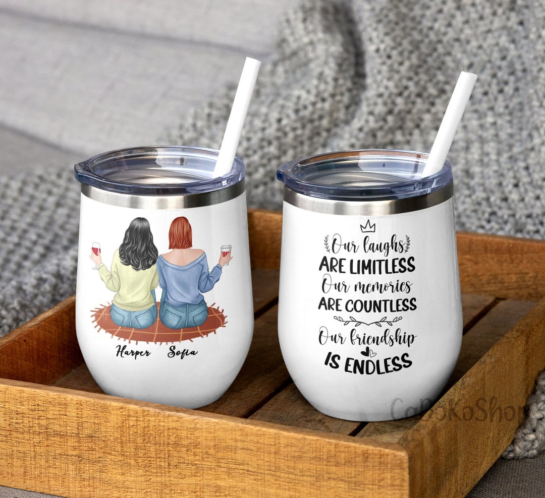 Personalized Best Friends Gift, Custom Bestie Tumbler, Best Friends