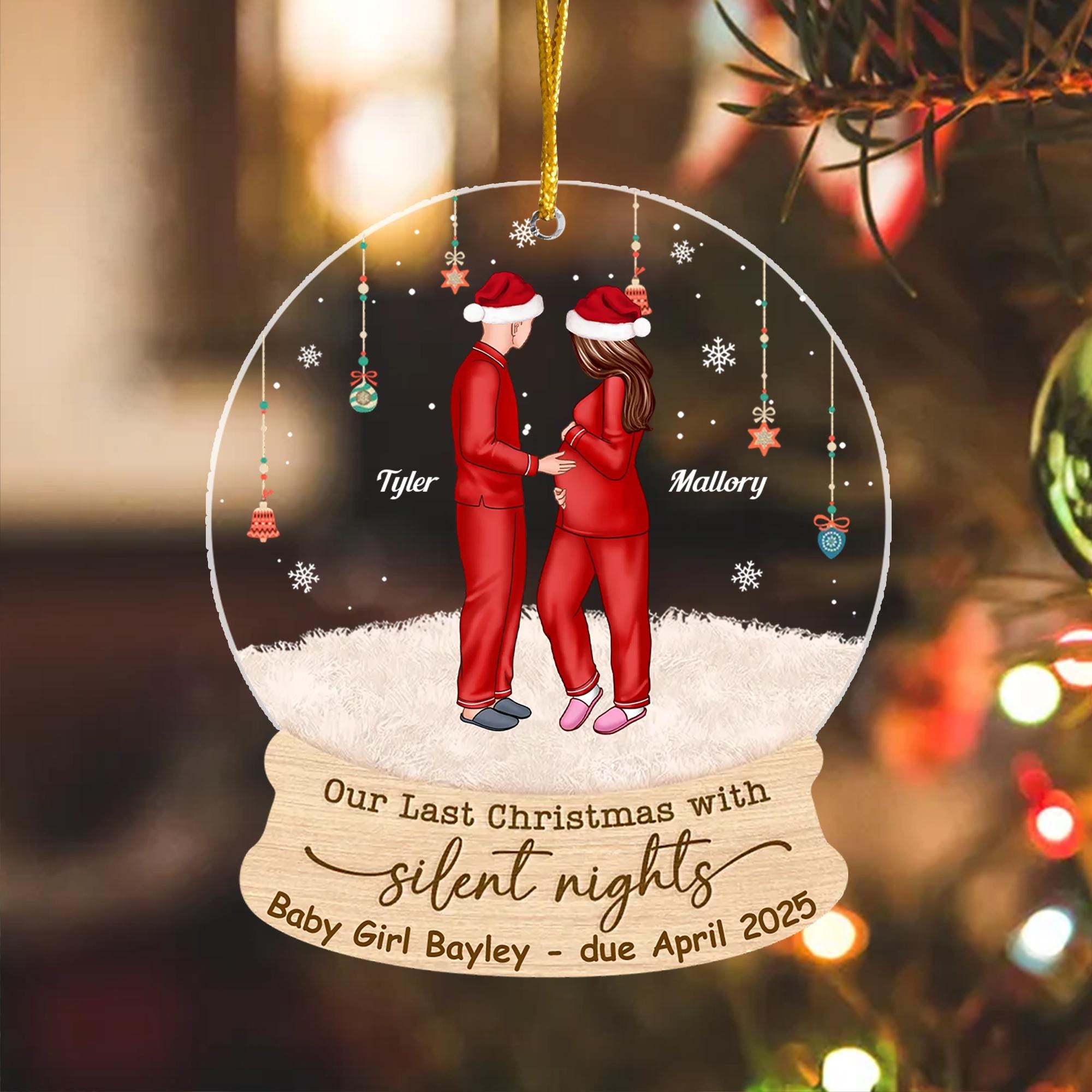 Baby Announcement Grandparents, Baby Coming Soon Ornament