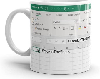 Freak in the Sheets Becher, lustiges Gag-Geschenk für Nerd-Freund-Excel-Kaffee- und Tee-Tassen, lustige Buchhalter-Excel-Tasse, Excel-Kaffeebecher