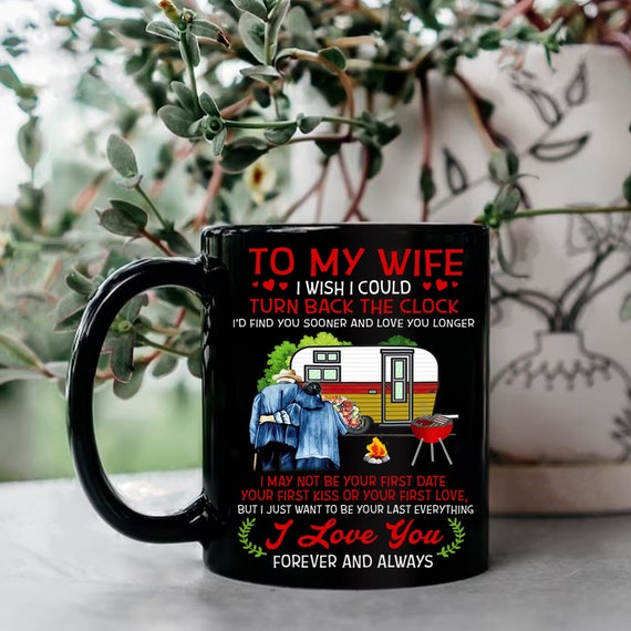 Taza De Cerámica 'To My Wife' – Para Mi Esposa – Regalo De Marido – Te Amo Siempre Y Para Siempre – Apto Lavavajillas Y Microondas – Hecho En USA