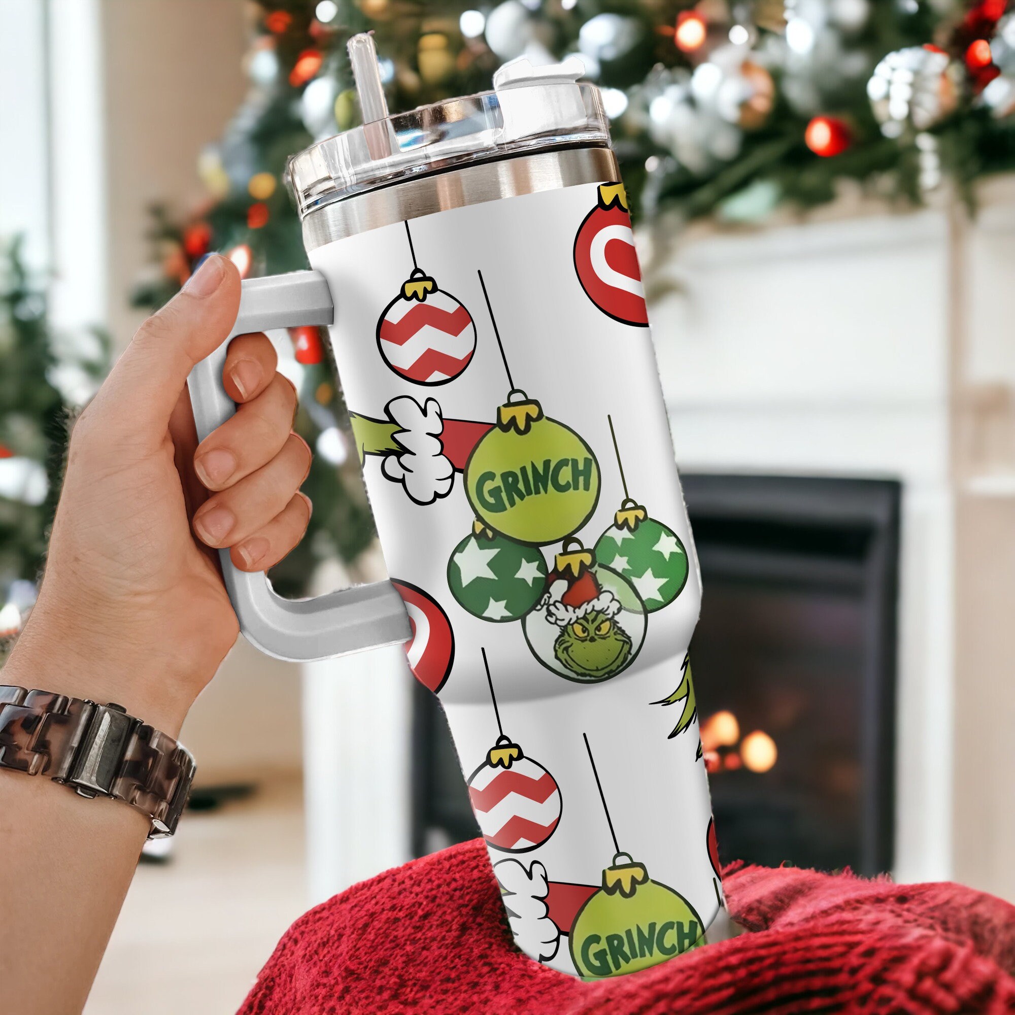 10pcs/20pcs 40oz Grinch Tumbler Mixed Color