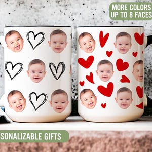 Baby-Gesichtsbecher, personalisierte Gesichtsbecher, Gesichtsbecher Ihres Hundes, Gesichtsbecher Ihres Mannes, Vatertagsgeschenk, Muttertagsgeschenk, Becher mit Babyfoto