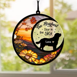 Dog Memorial Gift, Dog Memorial Gift Personalized Loss of Dog Sympathy Gift, Pet Memorial Suncatcher, Dog Remembrance Gift, Pet Loss Gifts