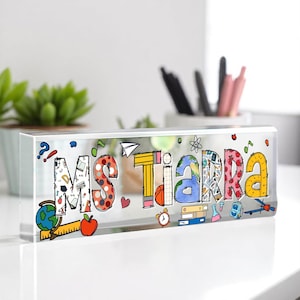 Personalisierte Lehrer Geschenke, benutzerdefinierte Lehrer Schreibtisch Namensschild, benutzerdefinierte Lehrer Zeichen, Lehrer Wertschätzung Geschenk, Lehrer Geschenk, Schreibtisch Büro Dekor