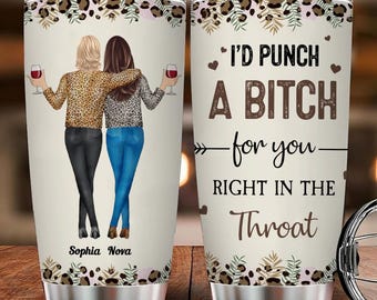 BIRGILT 'I'd Punch A B For You' Funny Tumbler - 20oz Insulated Cup & Keychain Gift For Best Friend, Sister, Mom - View #11