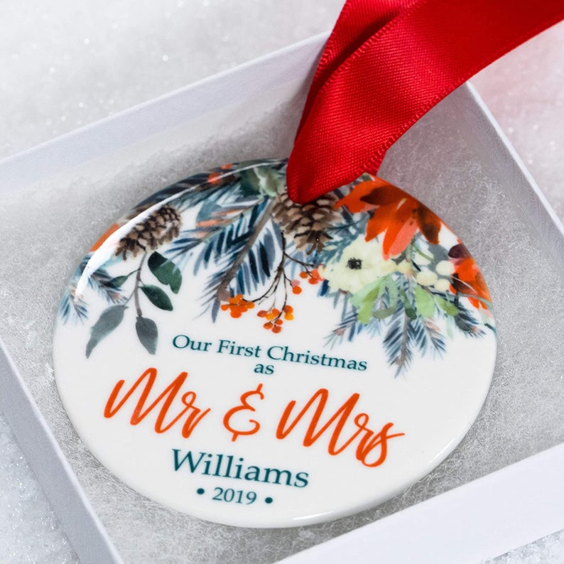 1st Christmas Together Ornament 2022 Mrs And Mrs First Christmas Married Ornament 2022 Personalized Mr and Mrs Etsy