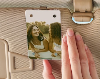 Custom Photo Car Visor Clip, Personalized Polaroid Picture Car Clip, Sun Visor Photo Holder, Couples Gift, Custom Car Decoration