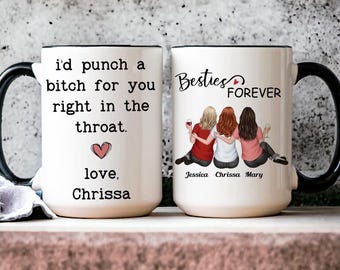 YouNique Designs 'Not Sisters By Blood' Mug - 11 Oz Ceramic Best Friend Gift, Dishwasher Safe - View #5