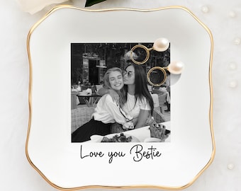 Porte-bijoux photo personnalisé, vide-poches pour meilleure amie, porte-bagues Bestie, porte-bagues photo d'amis, cadeau bestie, cadeau pour demoiselle d'honneur