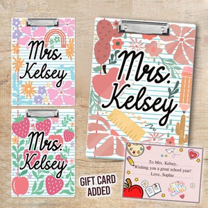 Personalized Teacher Clipboard, Custom Teacher Groovy Clipboard, Teacher Appreciation Gifts, Kindergarten Teacher Gift, Back To School Gifts