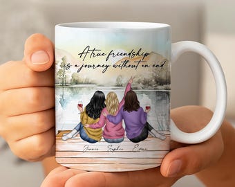 Una dulce amistad refresca el alma, taza de café personalizada, regalo para ella, mejor amiga, hermana, regalo para la mejor amiga, taza de amistad personalizada