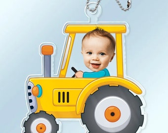 Ornement Voiture Personnalisable Papa - Suspension Avec Photo - Cadeau Fête Des Pères Mignon Et Sentimental