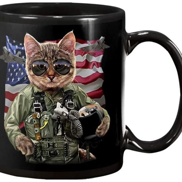 Pilot Cat Coffee Mug, Funny Gift for Pilot, Mug for Friends, Mug Pilot, Pilot Indicator, Aviation Coffee Mug, Gift For Men, Cat Lover Gift