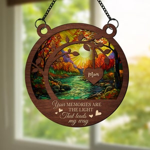 Memorial Suncatcher, Sympathy Gift, Loss Of Mom Gift, Sympathy Gift, Memorial Suncatcher, Father in Heaven, Memorial Gift Personalized