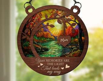 Memorial Suncatcher, Sympathy Gift, Loss Of Mom Gift, Sympathy Gift, Memorial Suncatcher, Father in Heaven, Memorial Gift Personalized