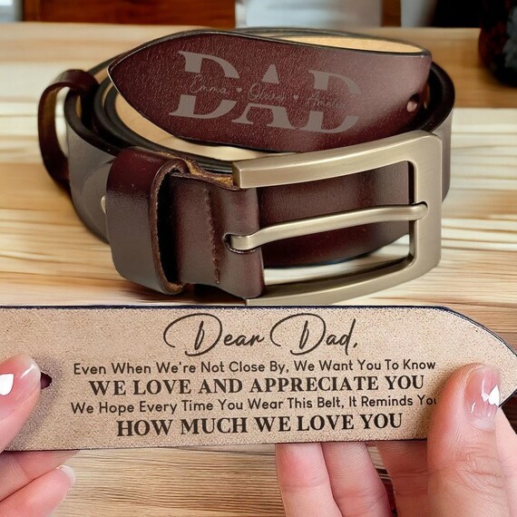 Custom Leather Belt for Daddy Fathers Day Gift for Boyfriend Unique Gift for Husband Personalized Leather Belt Anniversary Handmade Belt Etsy