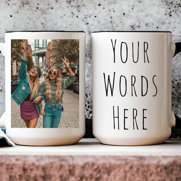 Personalized Bestie Photo Mug, Custom Best Friend Mug, Bestie Cup Personalized, Best Friend Friendship mug, Friends Mug, Friend Birthday