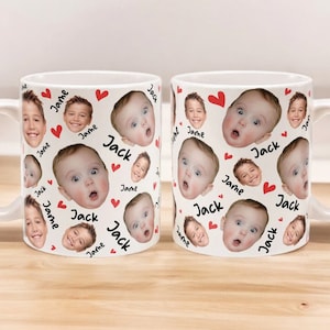 Custom Baby Face Mug, Personalized Face Mug, Custom Photo Coffee Mug, Father&#39;s Day Gift, Funny Gift Ideas, Christmas Gift