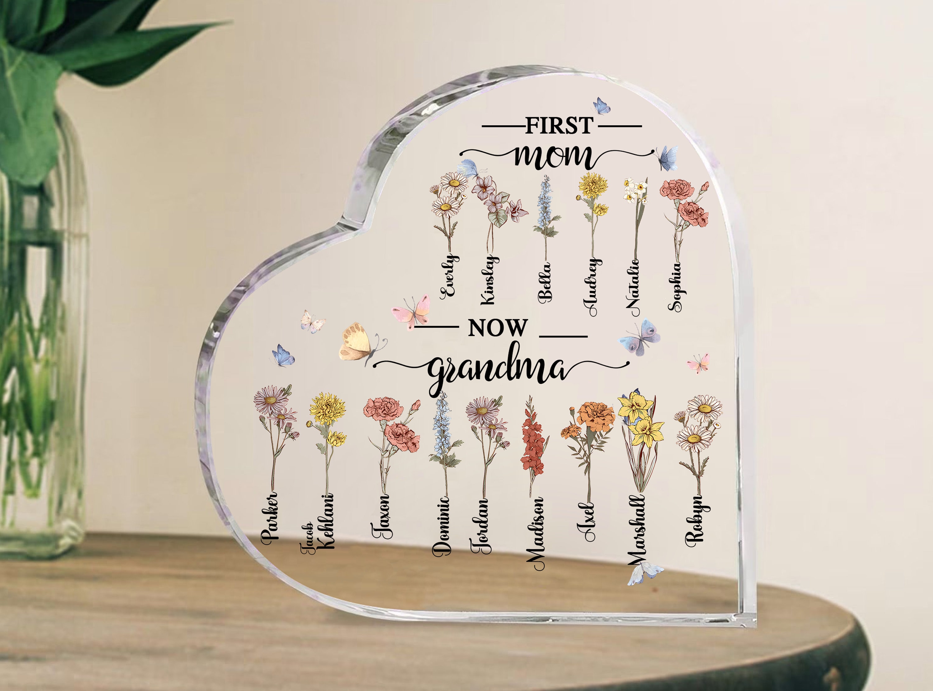 First Mom Now Grandma Plaque, Custom Nana Gigi Gift, Mothers Day Gift ...