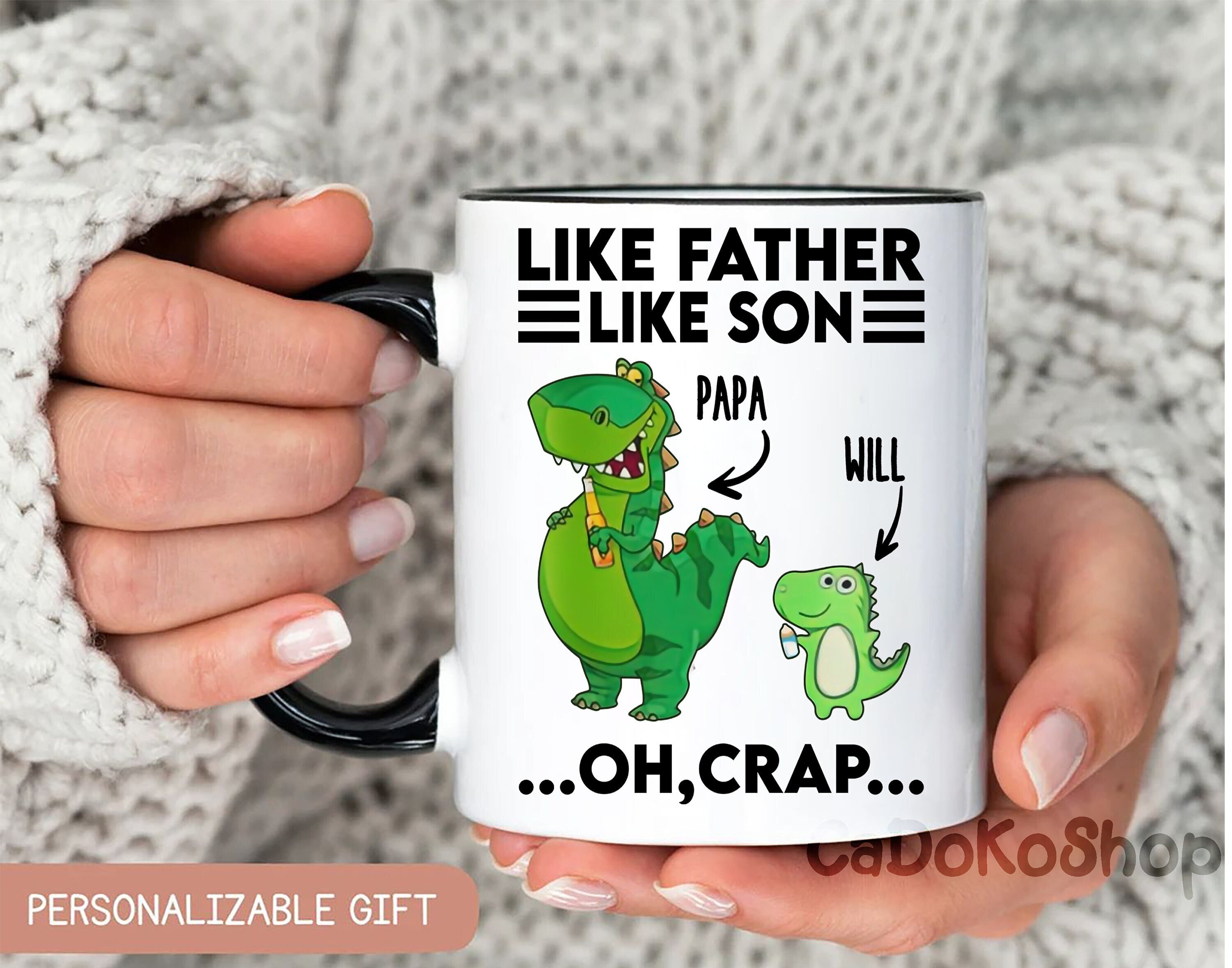 Dadasaurus Dinosaur Like A Normal Dad But More Roarsome 10oz Mug Cup  Birthday Love Family Funny Best Fathers Day Awesome Dad
