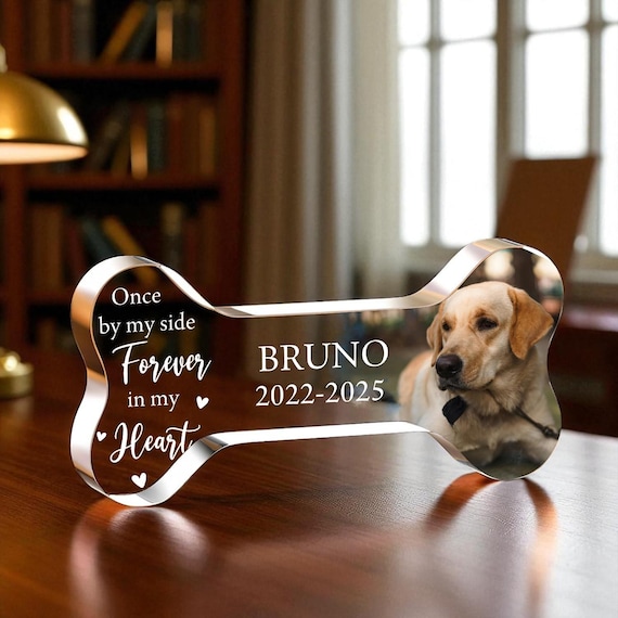 Personalized Pet Memorial Plaque, Photo Pet Memorial Gift, Pet Loss Keepsake, Pet Memorial Photo Plaque, Sympathy Gift, Acrylic Photo Block