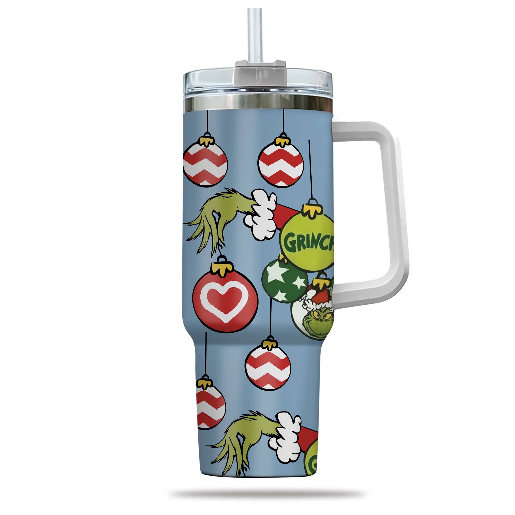 Grinch Stanley Cup 40Oz How The Grinch Stole Christmas Tumbler Stainless  Steel Cup 40 Oz Merry Grinchmas Funny Xmas Gift Travel Mugs With Handle -  Laughinks