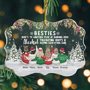 Best Friend Christmas Gift, Bestie Ornament 2024, Personalized Best Friend Ornament, Christmas Gift For BFF, Soul Sister, Ornament Exchange