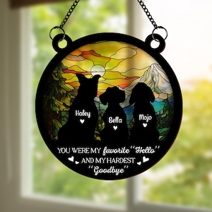 Personalized Loss Of Dogs Sympathy Gifts, Dog Memorial Suncatcher, Pet Memorial Gift, Pet Loss Gift, Dog Sympathy Gift, Pet Suncatcher Gift