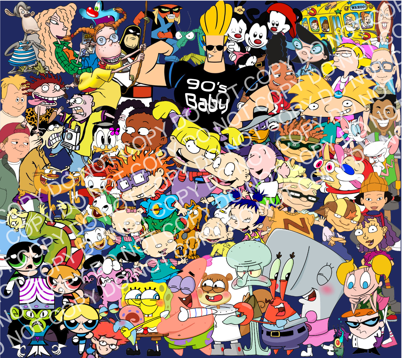 90s Cartoon Characters Drawings Outline