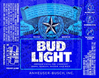 BUDWEISER Bud Light oval font logo STICKER decal craft beer brewing brewery 