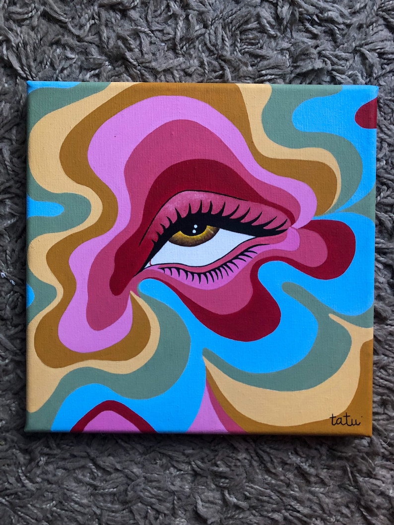 Colored Eye Painting Etsy
