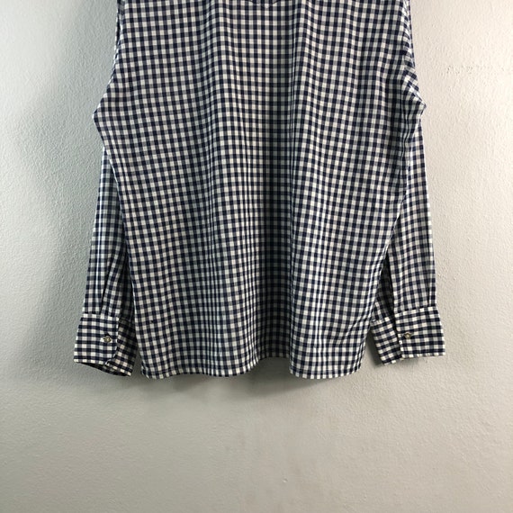 80s Towncraft By JCpenny Blue Vintage Checkered D… - image 7