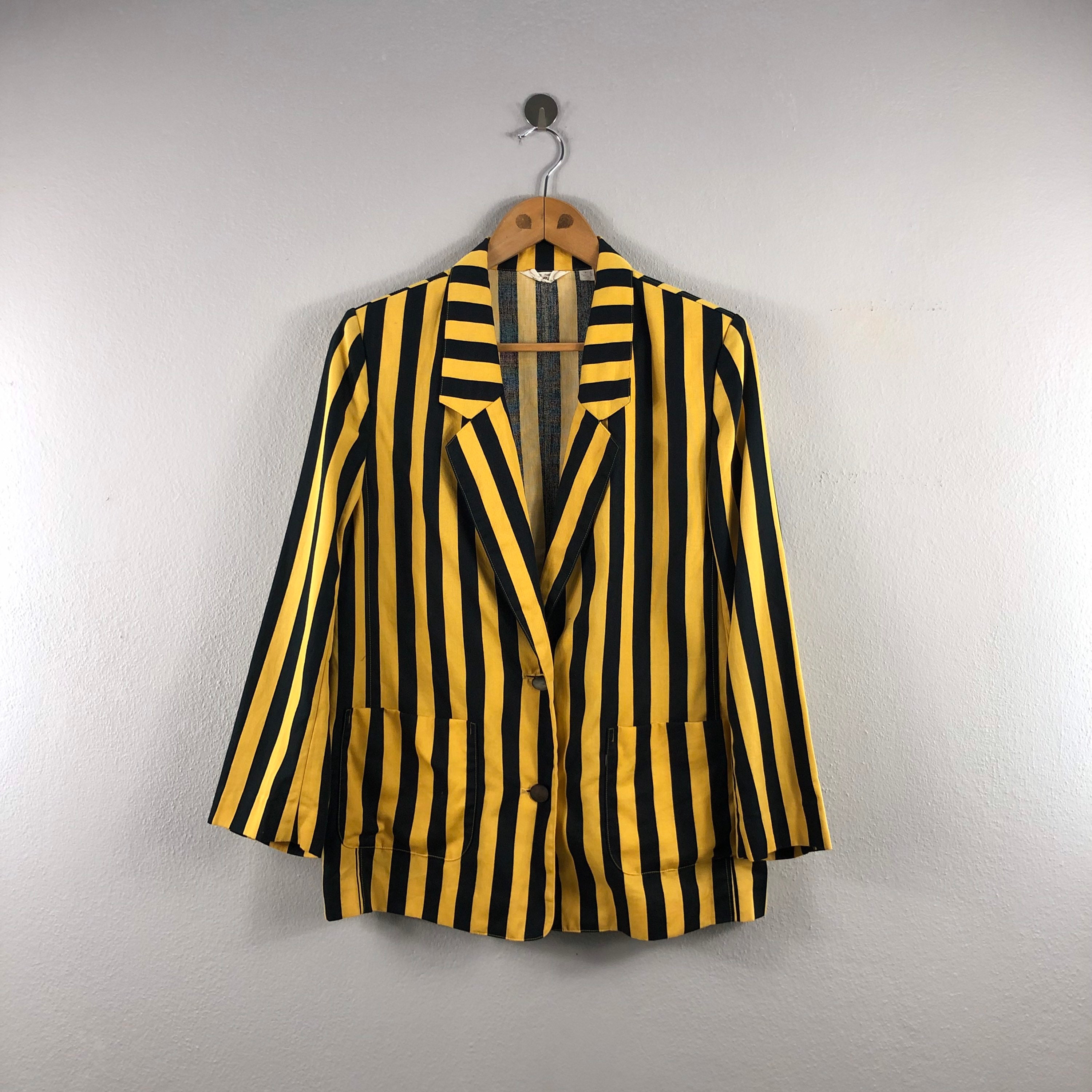 Yellow striped hotsell blazer