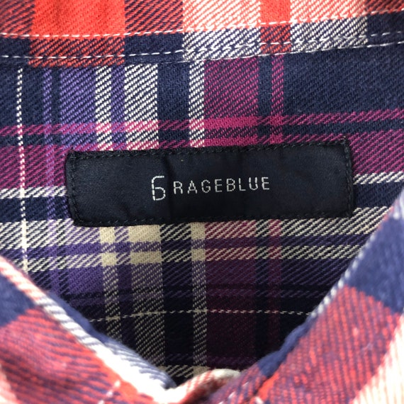Rageblue Red Vintage Japanese Brand Checkered Wor… - image 8