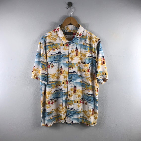 Primark Blanco Vintage Hawaiano Aloha Wear Boat - Etsy España