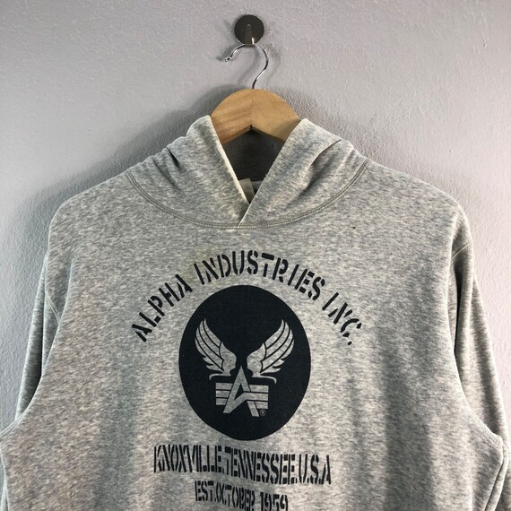 Alpha Industries Grey Vintage Air Force Army Knoxville Tennesse Usa  Military Menswear Casual Outfits Hoddies Sweater Sweatshirt Large - Etsy