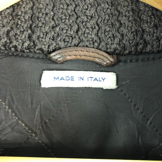 Italian Genuine leather Brown Vintage Designer Me… - image 8