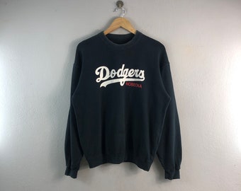 Lydamstore Dodgers Nobeoka Blue Vintage Baseball Team MLB Sports Streetwear Casual Fan Japan Outfits Fashion Sweatshirt Sweater Crewneck Medium