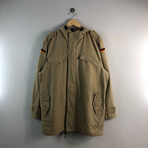 Paralyser Beige Vintage Field Germany Army Military Parka Long Coat Menswear Utility Fashion Outfits Jacket Bomber windbreaker Medium