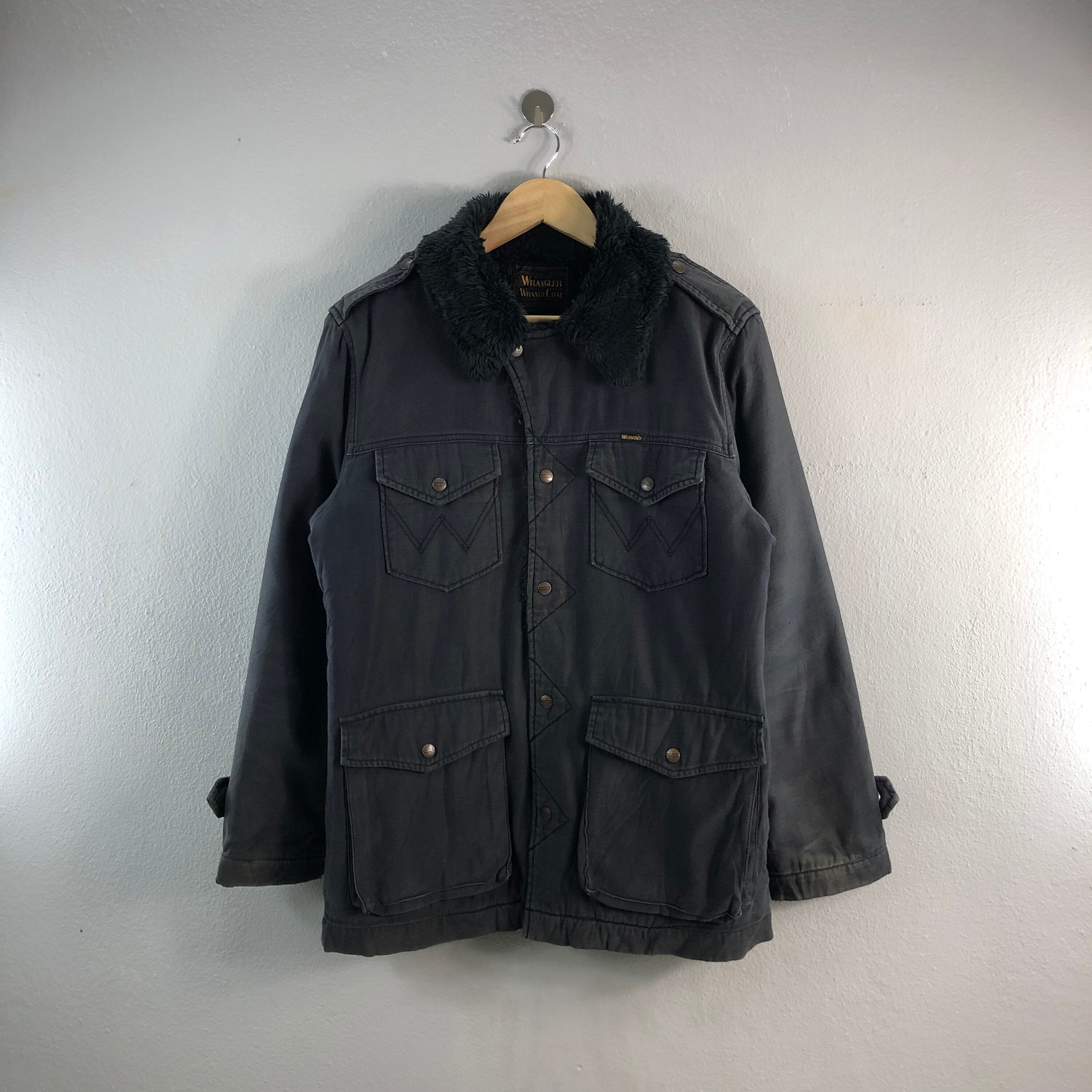 Wrangler black jacket sales
