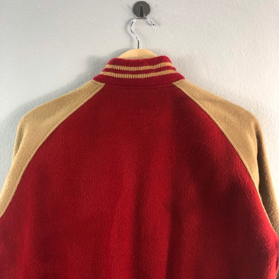 Old Varsity Red Vintage Japanese Brand Wool Casua… - image 6