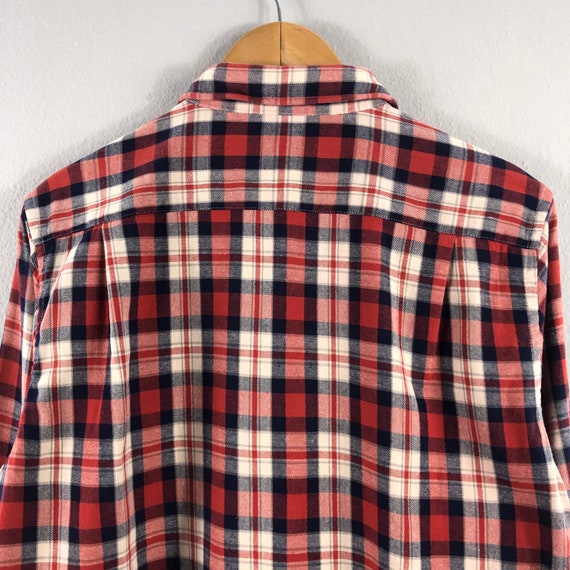 Rageblue Red Vintage Japanese Brand Checkered Wor… - image 6