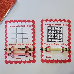 Activity Valentines Cards