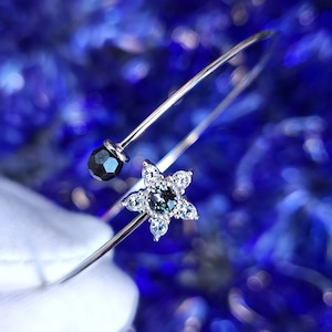 Swarovski Crystal Flower Bangle Bracelet