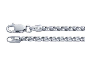 Elegante catena di grano spessa in argento sterling