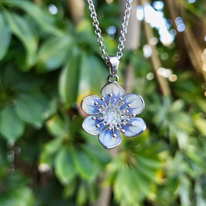 Swarovski Crystal Hand Painted Flower Pendant
