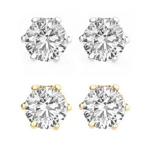 Cubic Zirconium 2ct Stud Earrings