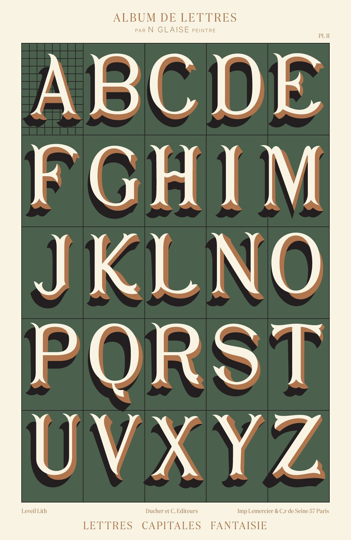 Vectorized Vintage Letters for Graphic Designers and Sign Painters